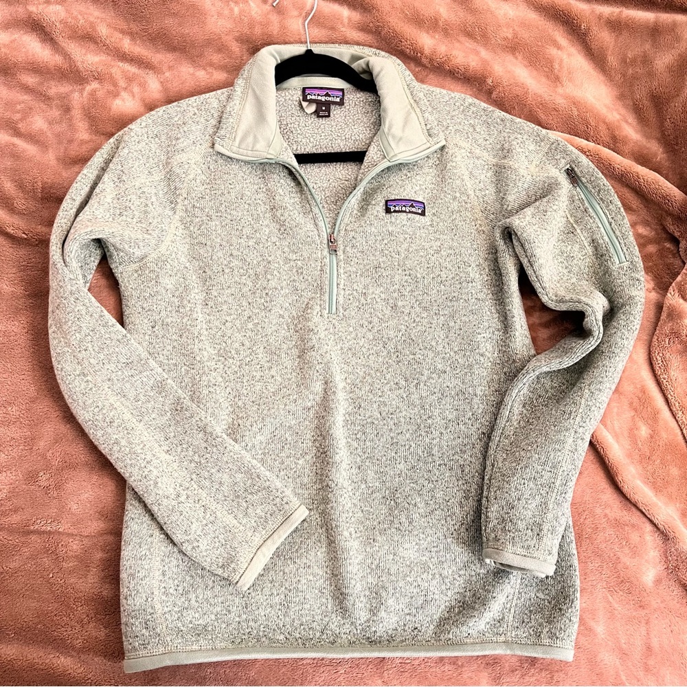 Patagonia mint green quarter zip size medium